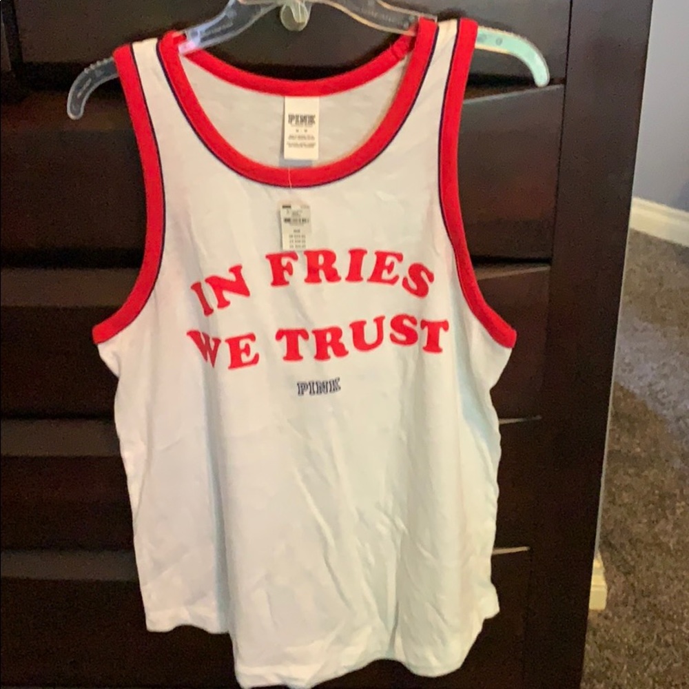 I’m fries we trust graphic tank NWT